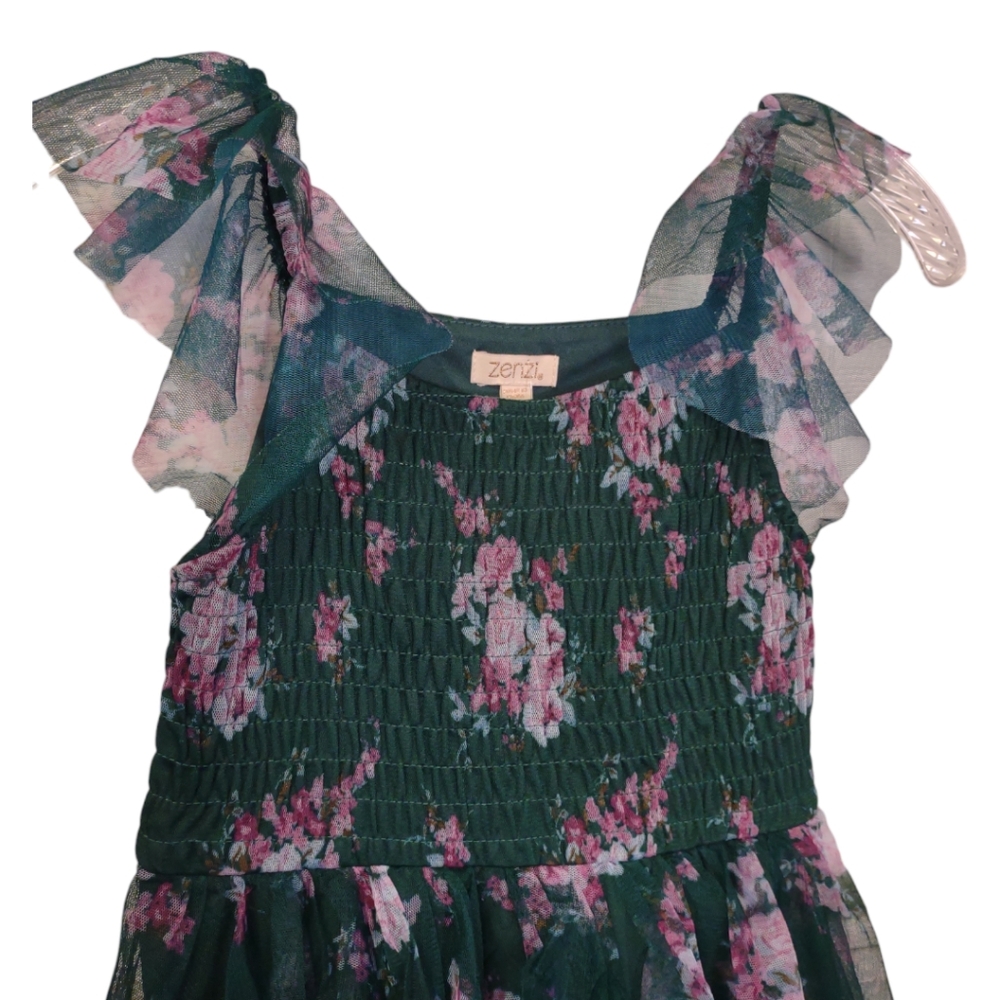 Zenzi Girls' Flutter Sleeve Dress - Picture 3 of 6